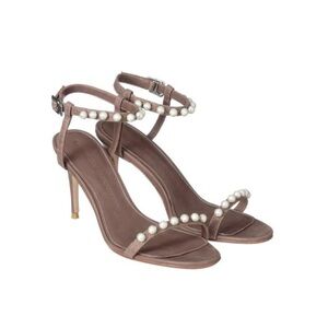 Tsuru by Mariko Oikawa Leather Pearl Heels